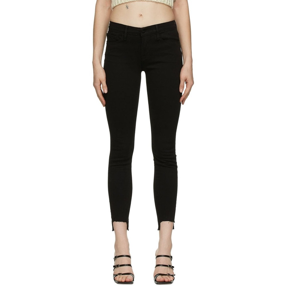 FRAME BLACK LE SKINNY DE JEANNE CROP JEANS SIZE 28